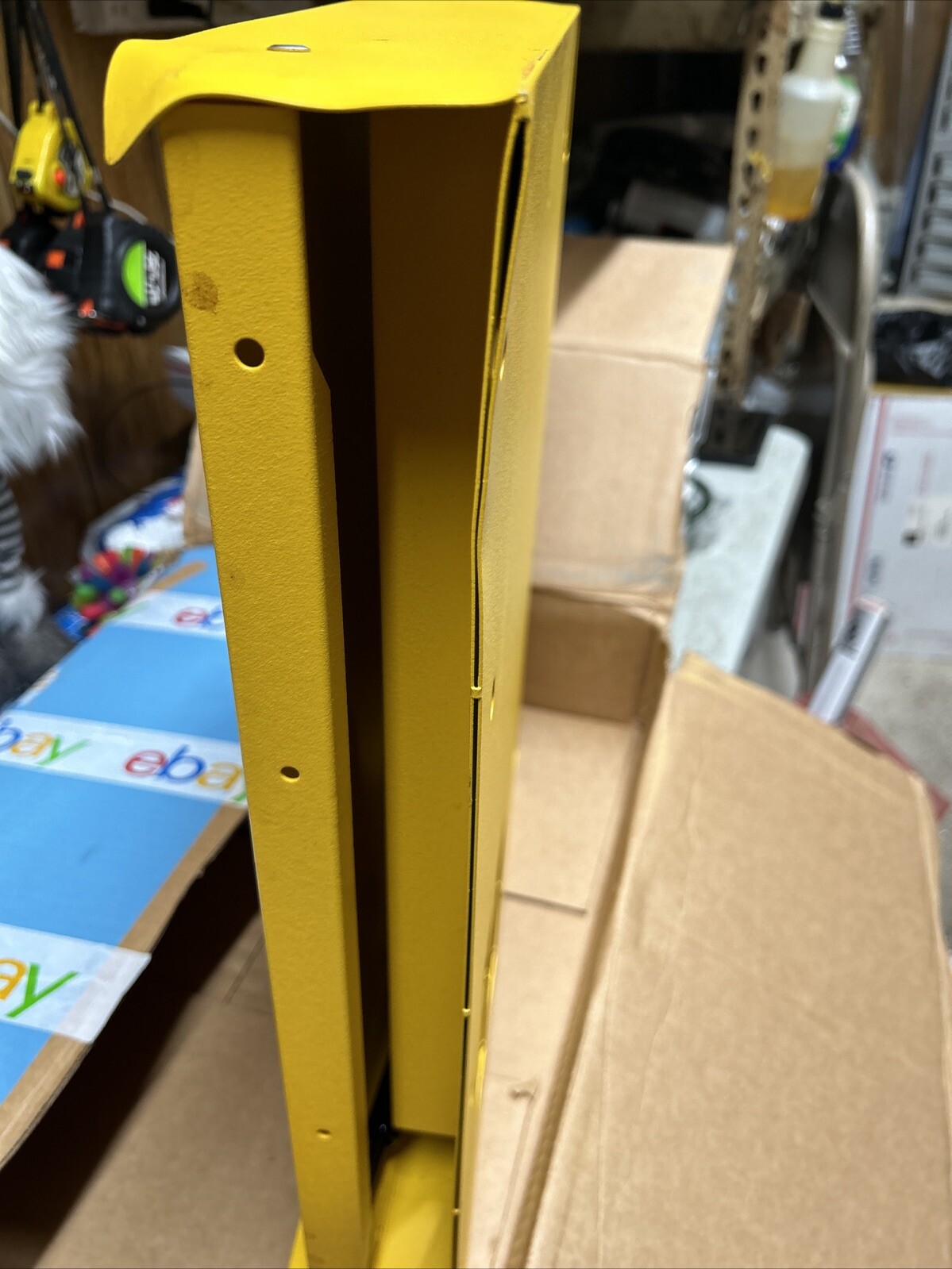 WALLWRITE WW-100SC-T93 Wall Mounted Desk, 20x13-1/2x3-3/8 In, Yellow with key