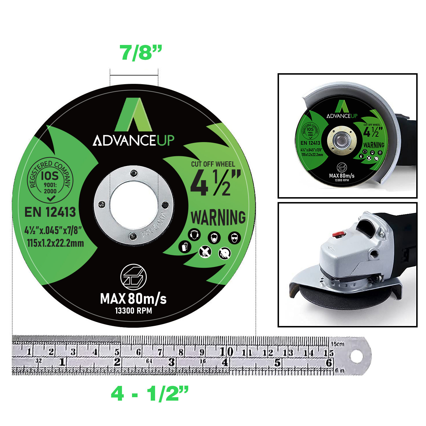 55-Pack 4-1/2 Inch Cut-Off Wheel, Professional Cutting Disc for Angle Grinder