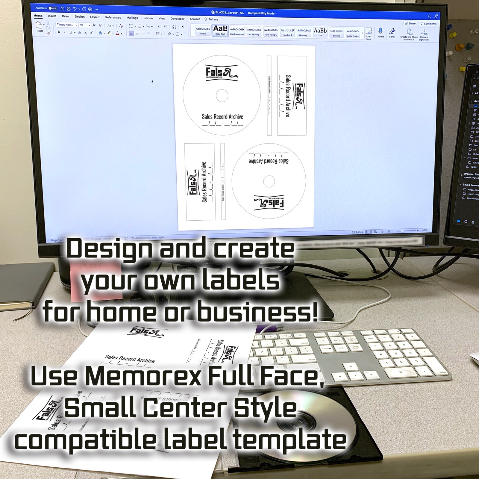 Full Face Memorex Compatible CD DVD Core Laser Ink Jet Blank White Matte Sheets