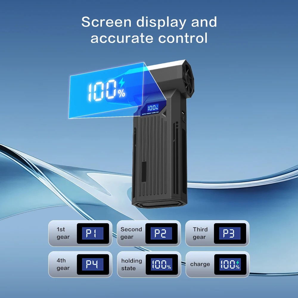 Turbo Jet Blower Air Duster Powerful Air Blower 120000RPM 52M/S Mini Violent Fan