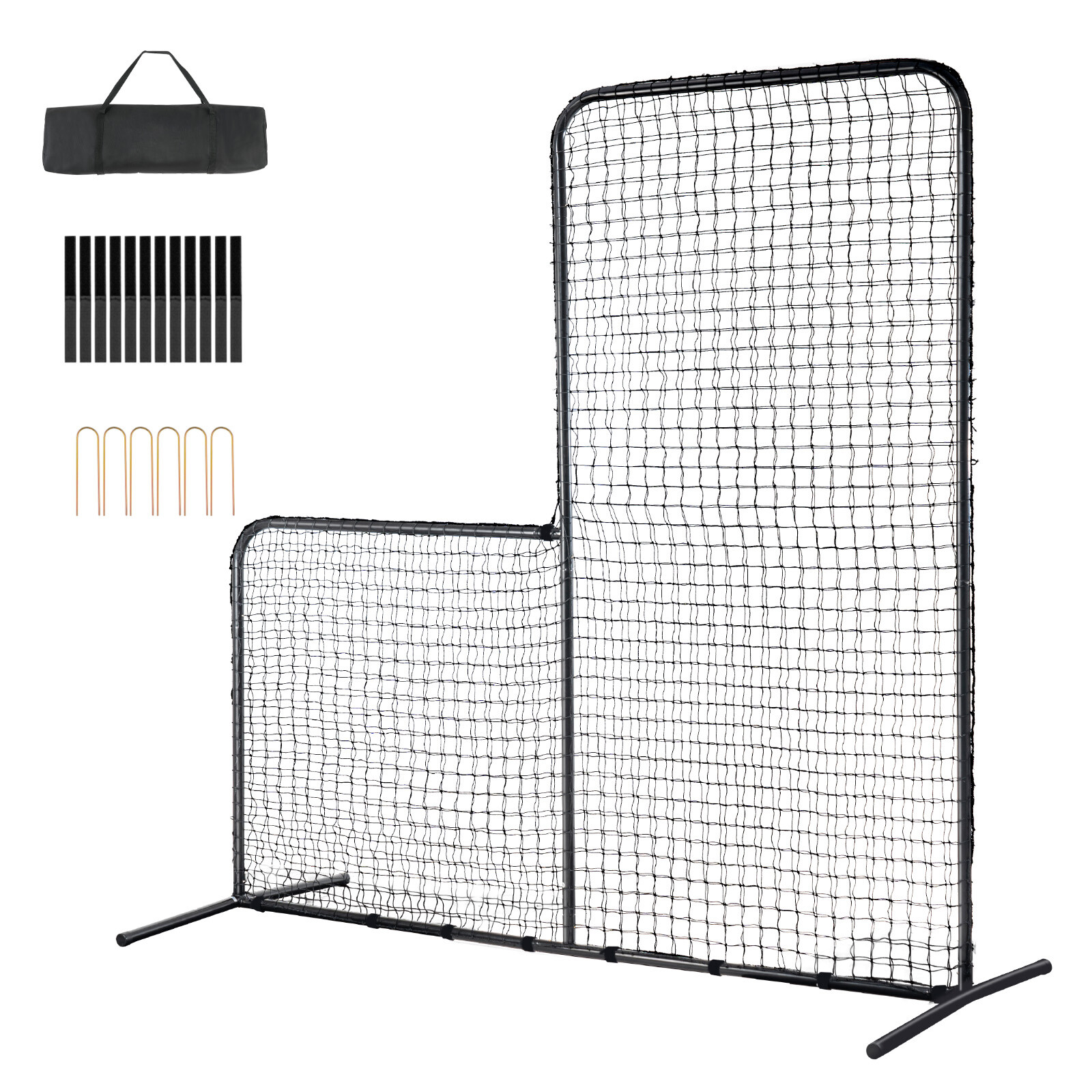 Uimoso L Screen Baseball Pitching Net for Batting Cage Softball Screen 7x7ft