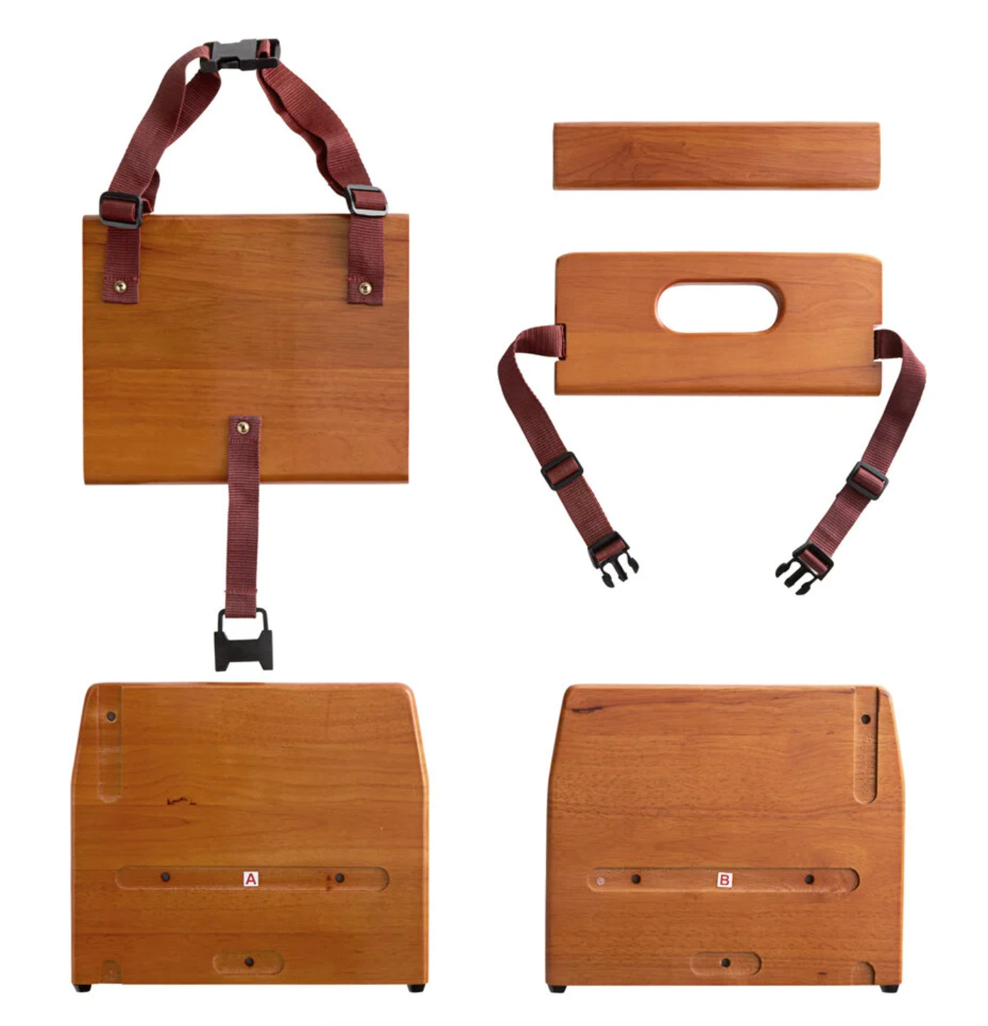 Restaurant Children Wooden Booster Seat in Walnut Finish - For Commercial Use