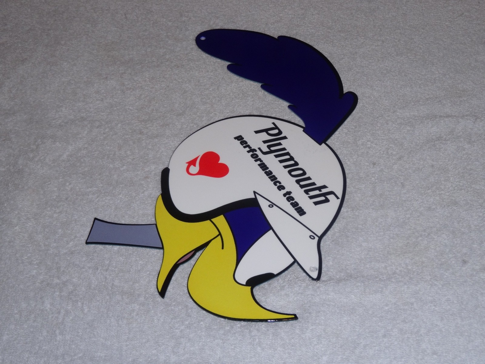 VINTAGE ROAD RUNNER DODGE PLYMOUTH PERFORMANCE 13" METAL GAS OIL SIGN ROADRUNNER