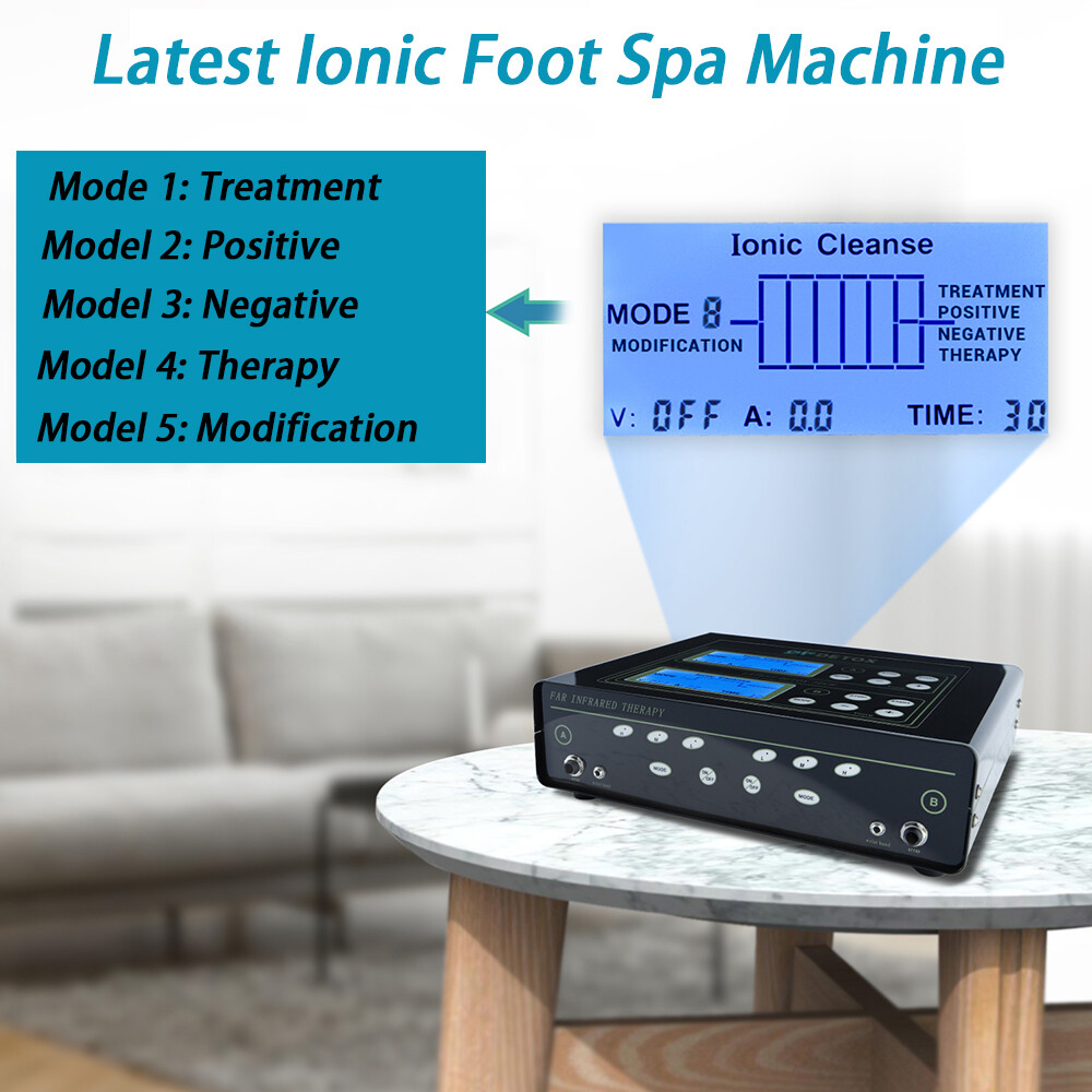 2023 Upgrade Version Dual User Detox Ionic Foot Bath Detox Machine Infrared Belt