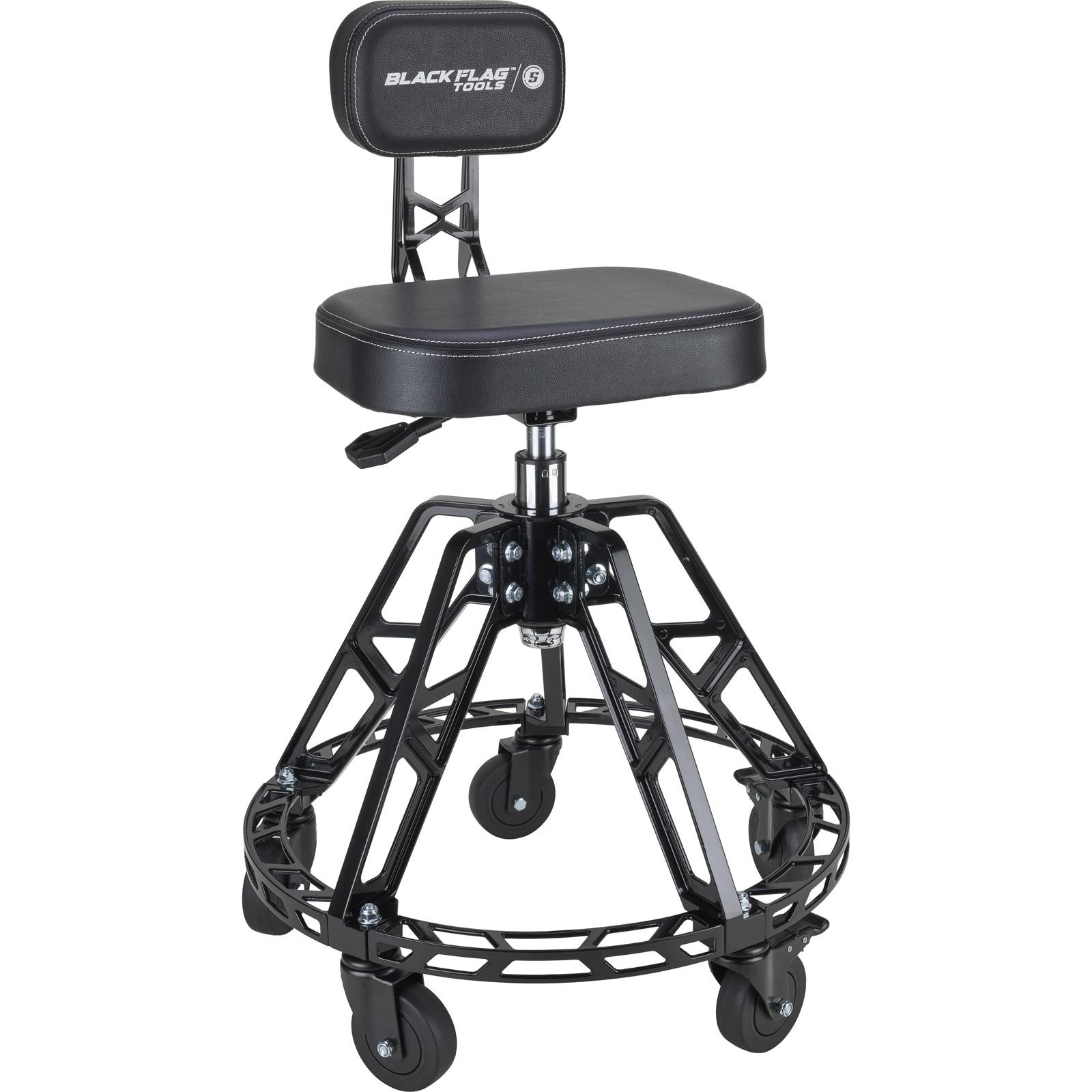 Black Flag™ Adjustable Height High Back Rolling Shop Chair