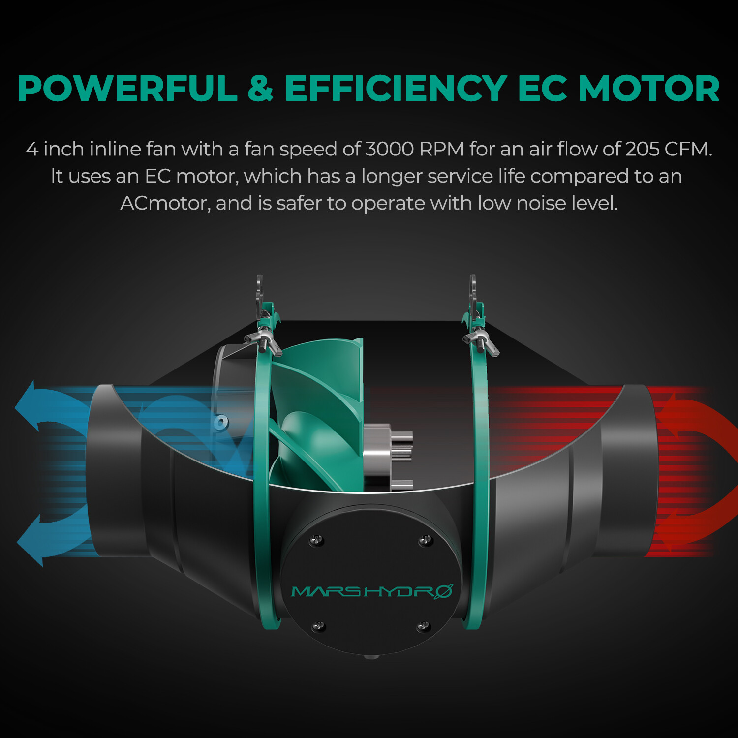 Mars Hydro 4" 6" Inline Fan Ventilation Duct Kit/Carbon Filter for Grow Tent Kit