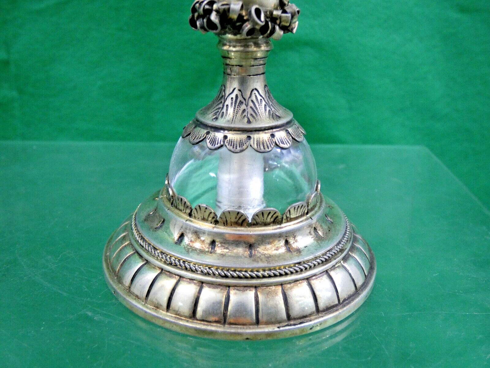 GORGEOUS SILVER - GILT / ROCK CRYSTAL TAZZA ANTIQUE GERMAN FIGURAL EAGLE LIZARD