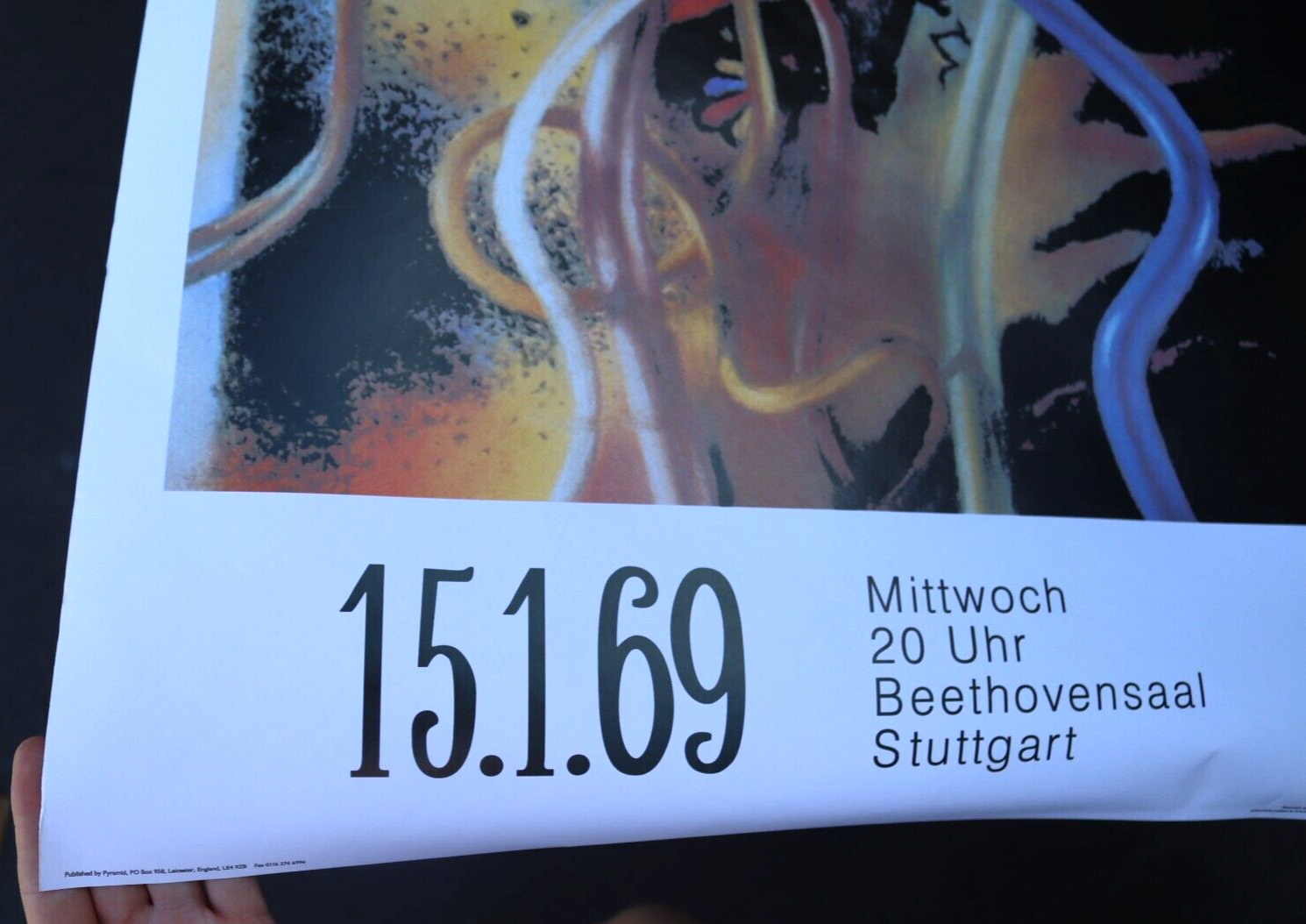 1999 PYRAMID JIMI HENDRIX EXPERIENCE WIRE HAIR MEDUSA CONCERT POSTER ART 53x37"