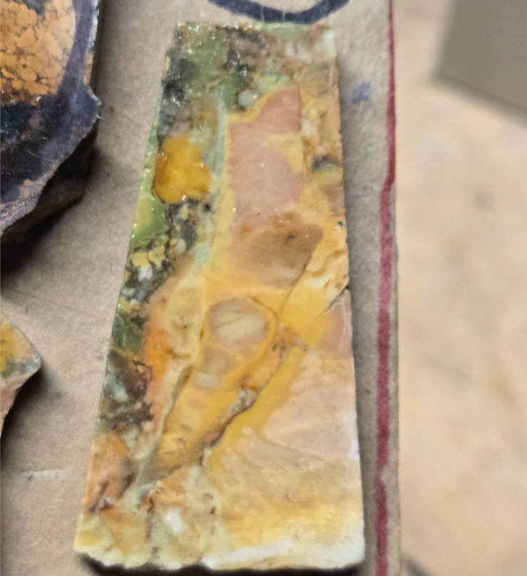 Assorted RARE Magnesite, Cabochon Slabs Preform Slices, 15 Pcs, Flat 128