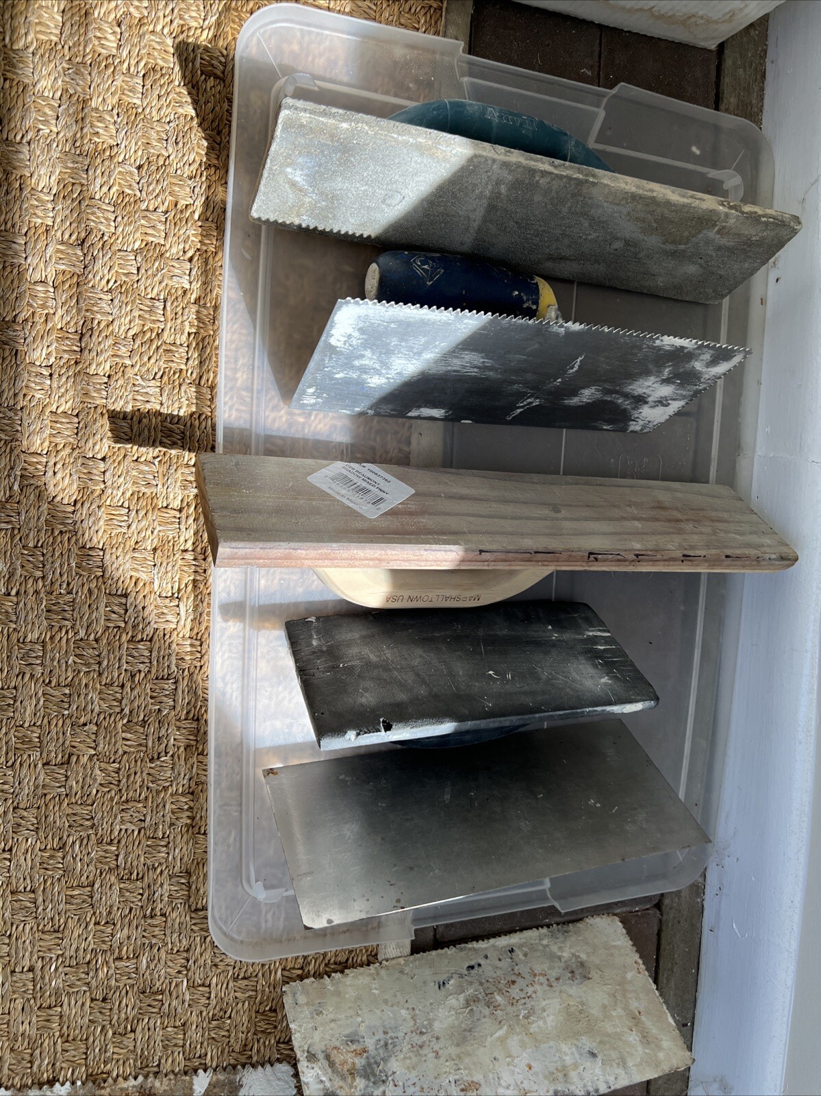 CERAMIC TILES TROWELS/ VARIOUS SIZES/ODD LOT 10 W/ WOOD GROUT FLOATs