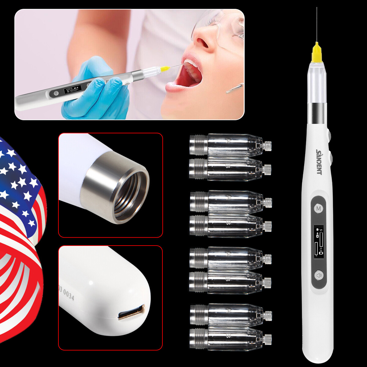 USA Dental Painless Oral Local Anesthesia Device Anestesia Pen