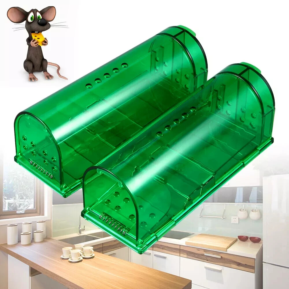 1, 2,4, 6-Humane Mouse Traps Live Catch & Release No Kill Rat Mice Trap Reusable