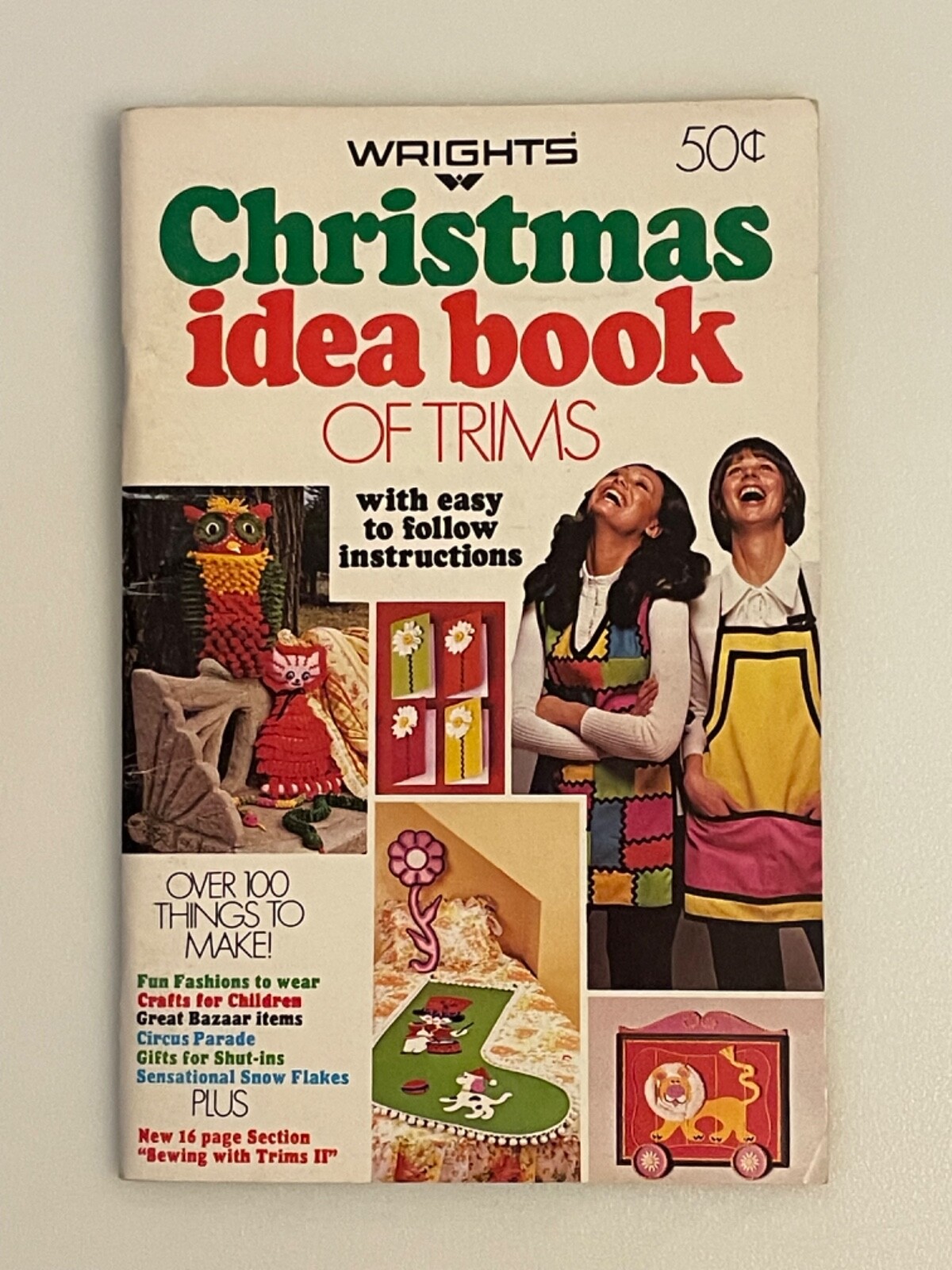 Vtg 1972 Wright's Christmas Idea Book Of Trims Craft Booklet 100 Things to Make