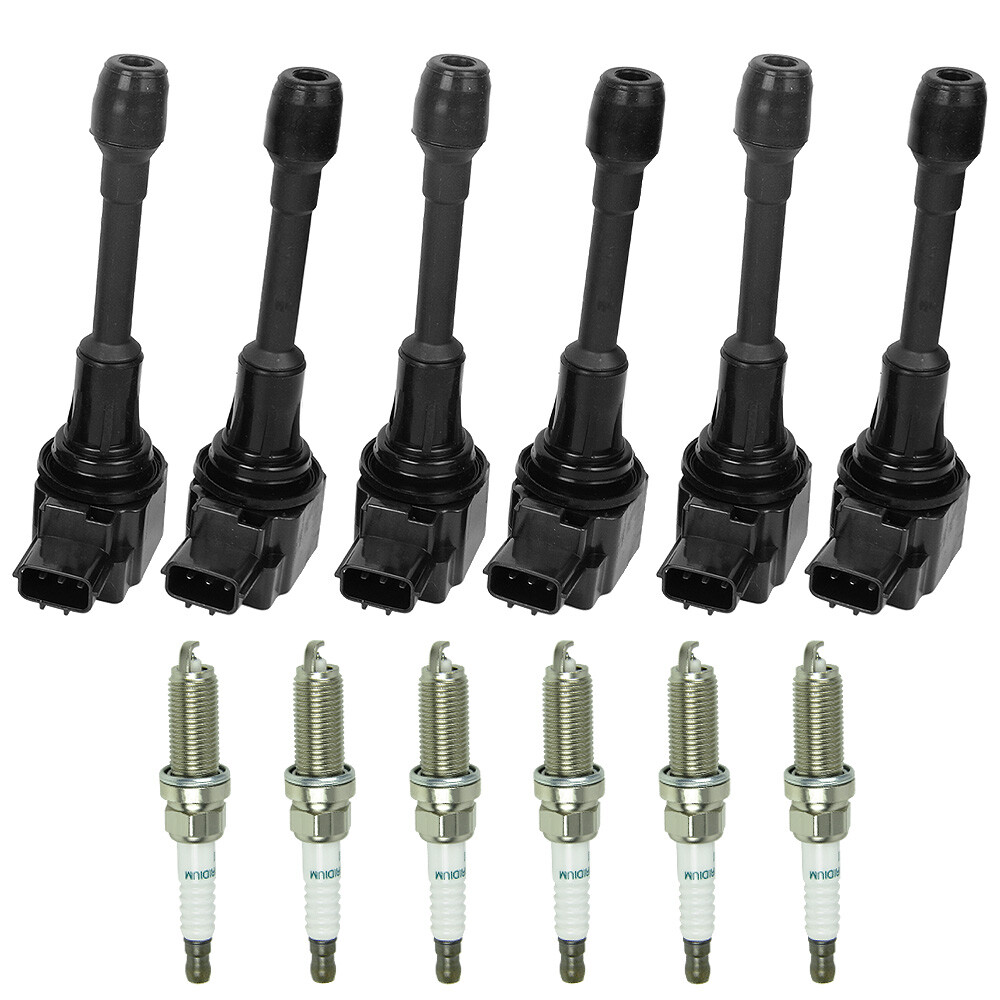 6X Ignition Coils & Spark Plugs UF550 Fit For 2014-2019 Infiniti QX60 3.5L V6