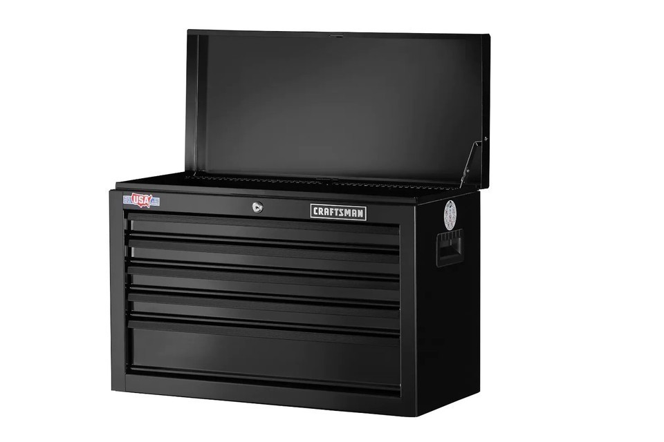 CRAFTSMAN 1000 Series 5-Drawer Ball-bearing Steel Tool Chest Black Storage Stack