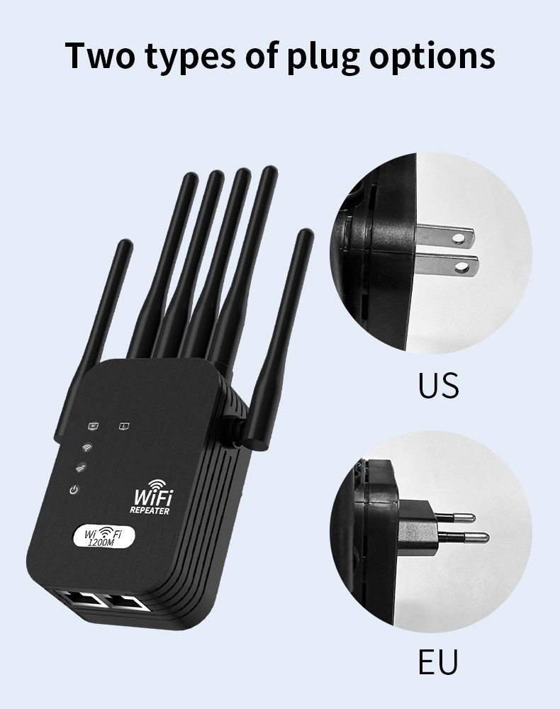 5G Internet WiFi High-Speed Extender Amplifier Router Signal Booster 867Mbps