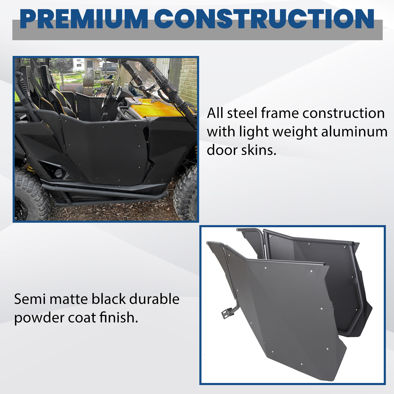 UTV Doors Pair For 11-18 CAN-AM Maverick / 11-16 Commander 800 1000