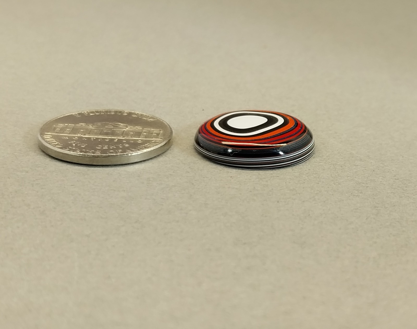 Fordite Cabochon, Domed Round, Wisconsin Handmade, EB63