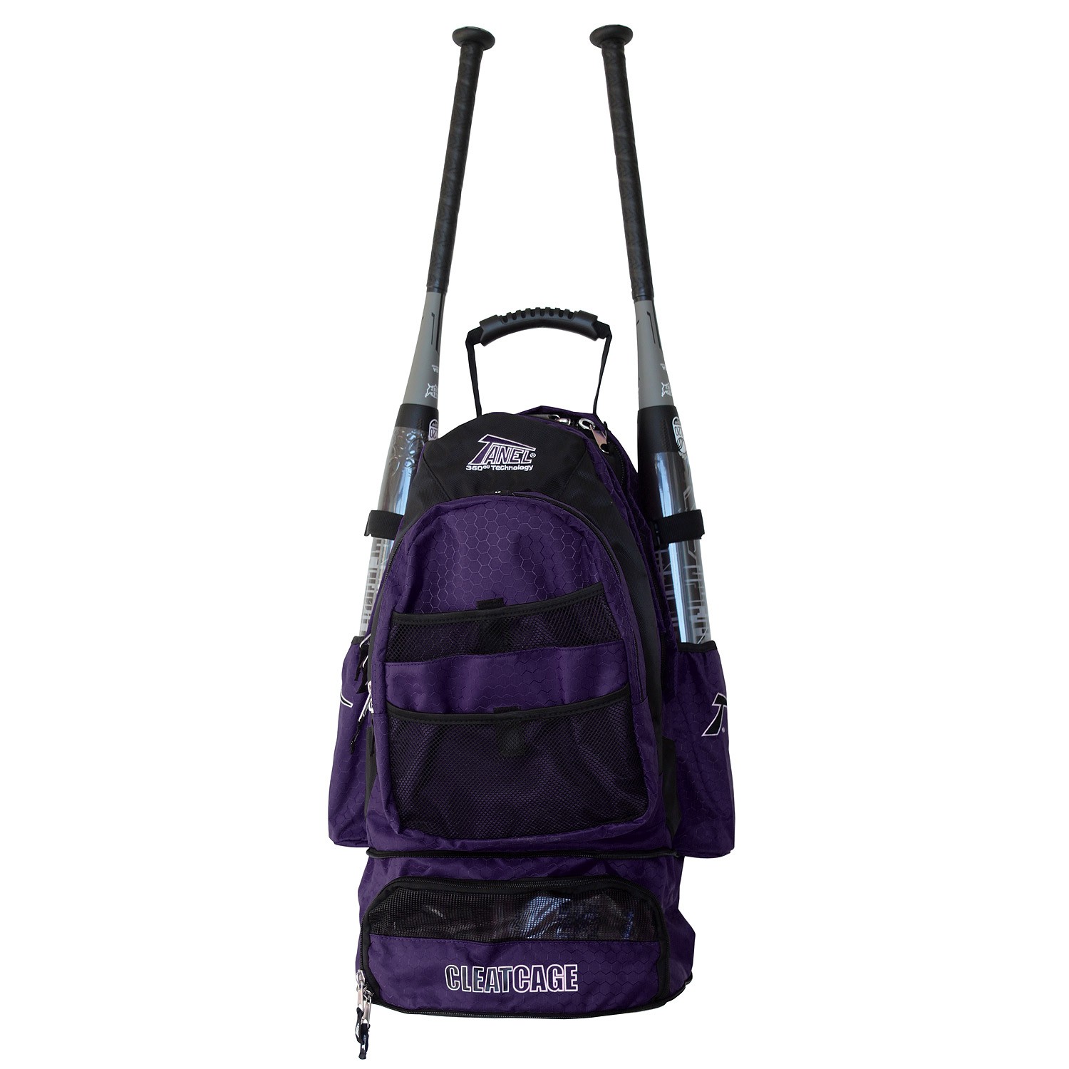 Tanel 360 Bat Pack Baseball/Softball Backpack Bag - Purple