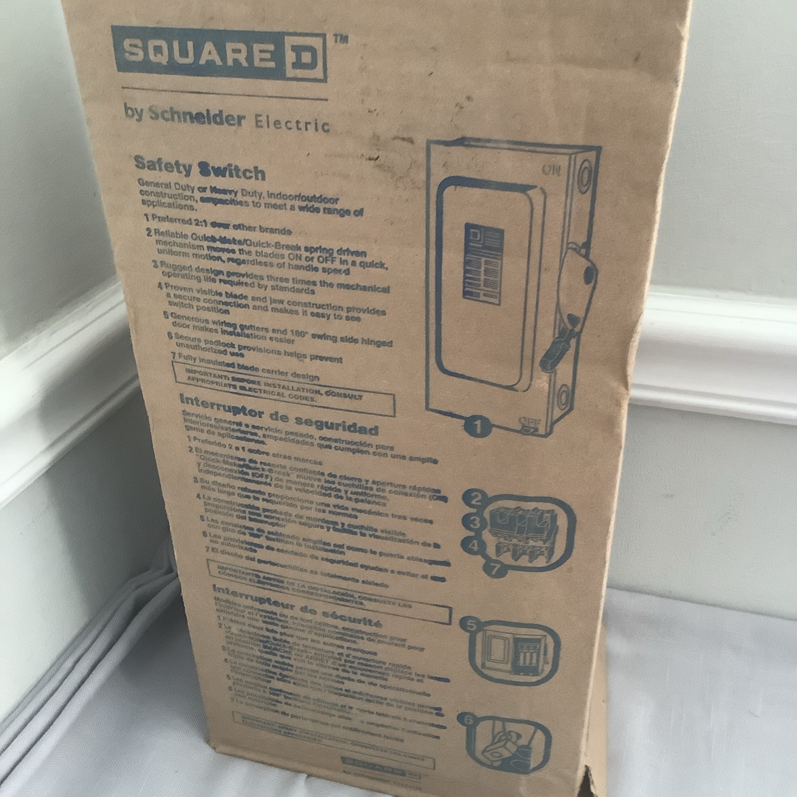 Schneider SQUARE D HU361RB Heavy Duty Safety Switch 30A 600V~