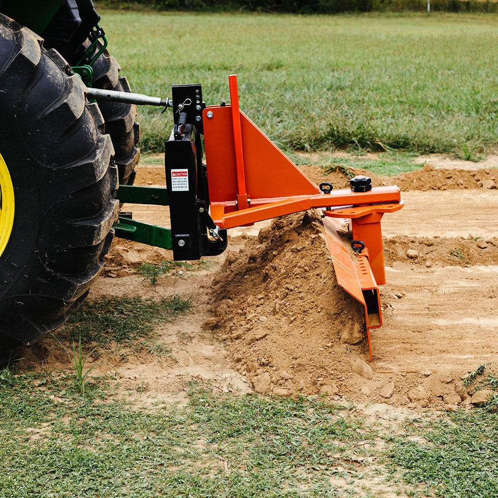 Titan Attachments 3 Point 7.5 FT Rear Blade For Grading And Scraping With Manual