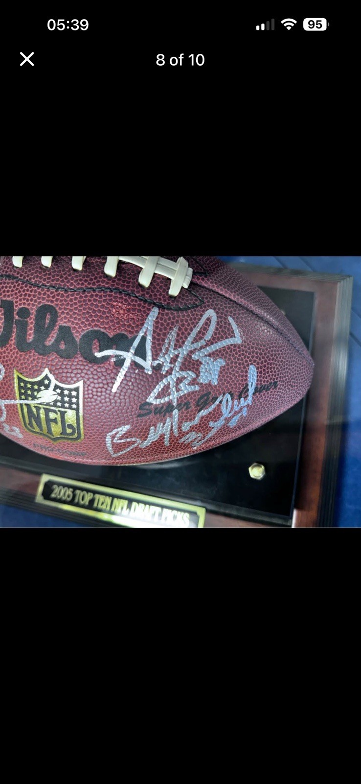 2005 Top 10 NFL Draft Picks Autographed Football