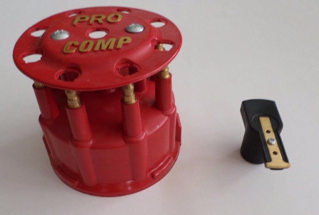 RED Ready-To-Run/Pro Billet Replacement Distributor Cap & Rotor PROCOMP SPEEDMA