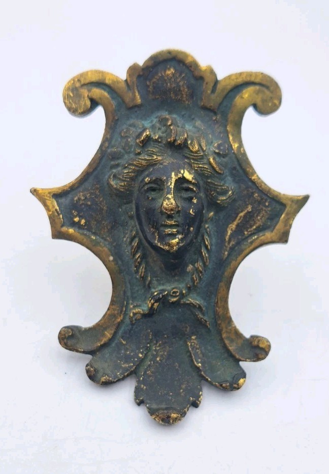 Antique / Vintage Brass Face Furniture Frame Decorative Accents Hardware Decor