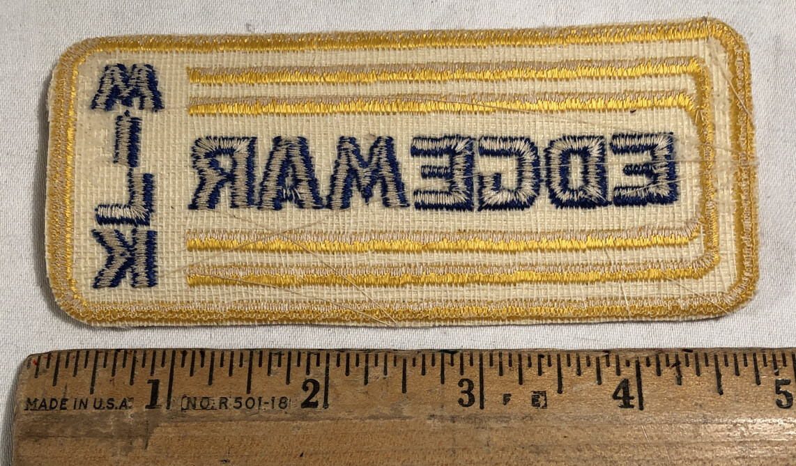 Vintage Edgemar Milk Dairy Embroidered Patch Advertising Cow Farming Ranch