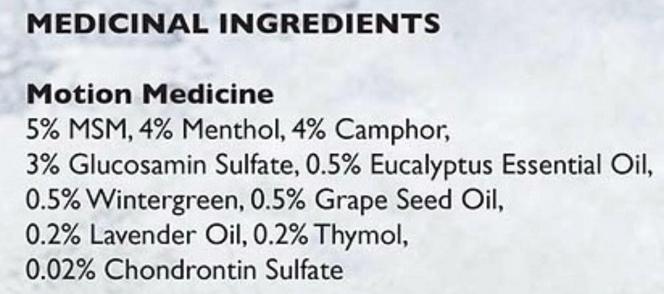 Motion Medicine 120g Tube - Natural Pain Relief Topical Ointment