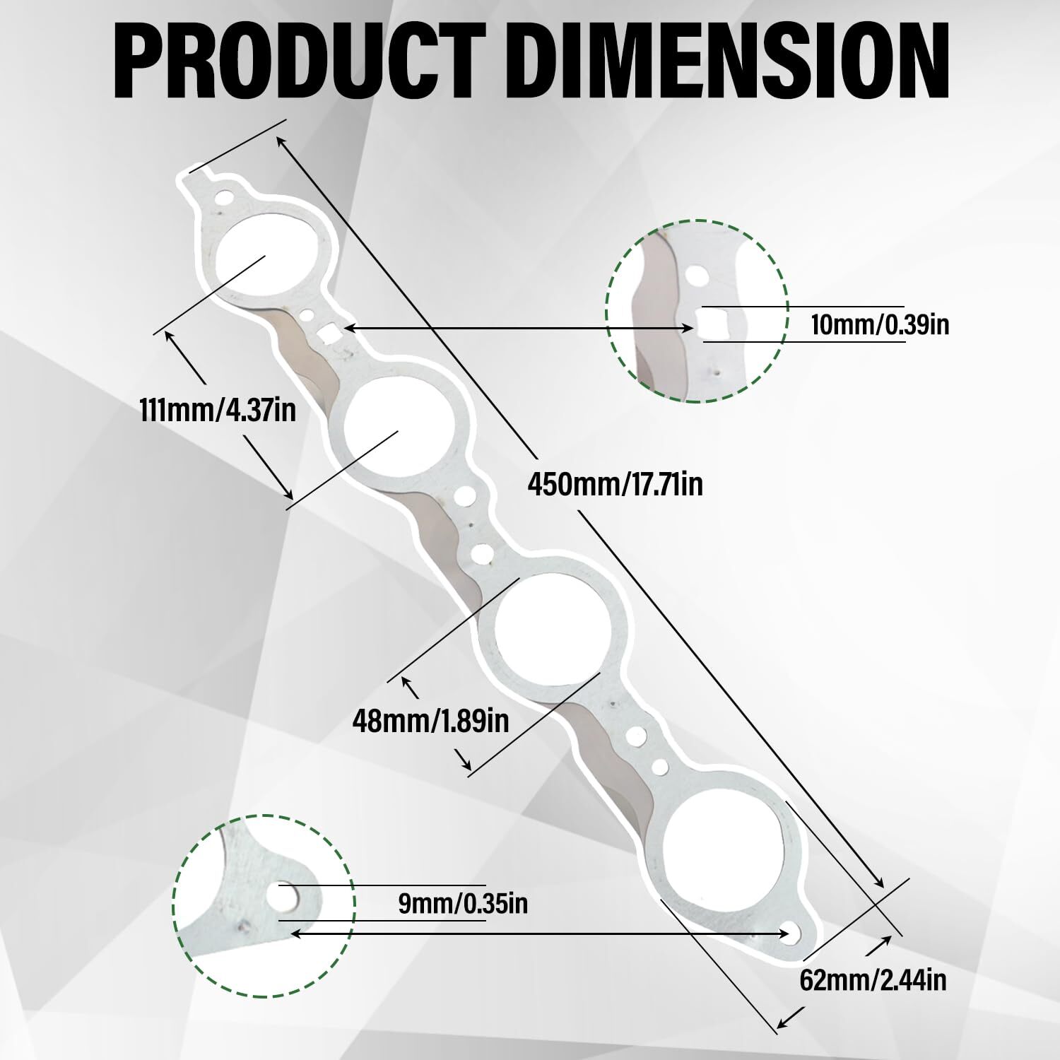 NEW LS MLS Manifold Header Gasket Pair W/Bolts For LS1 4.8 5.3 5.7 6.0 6.2L