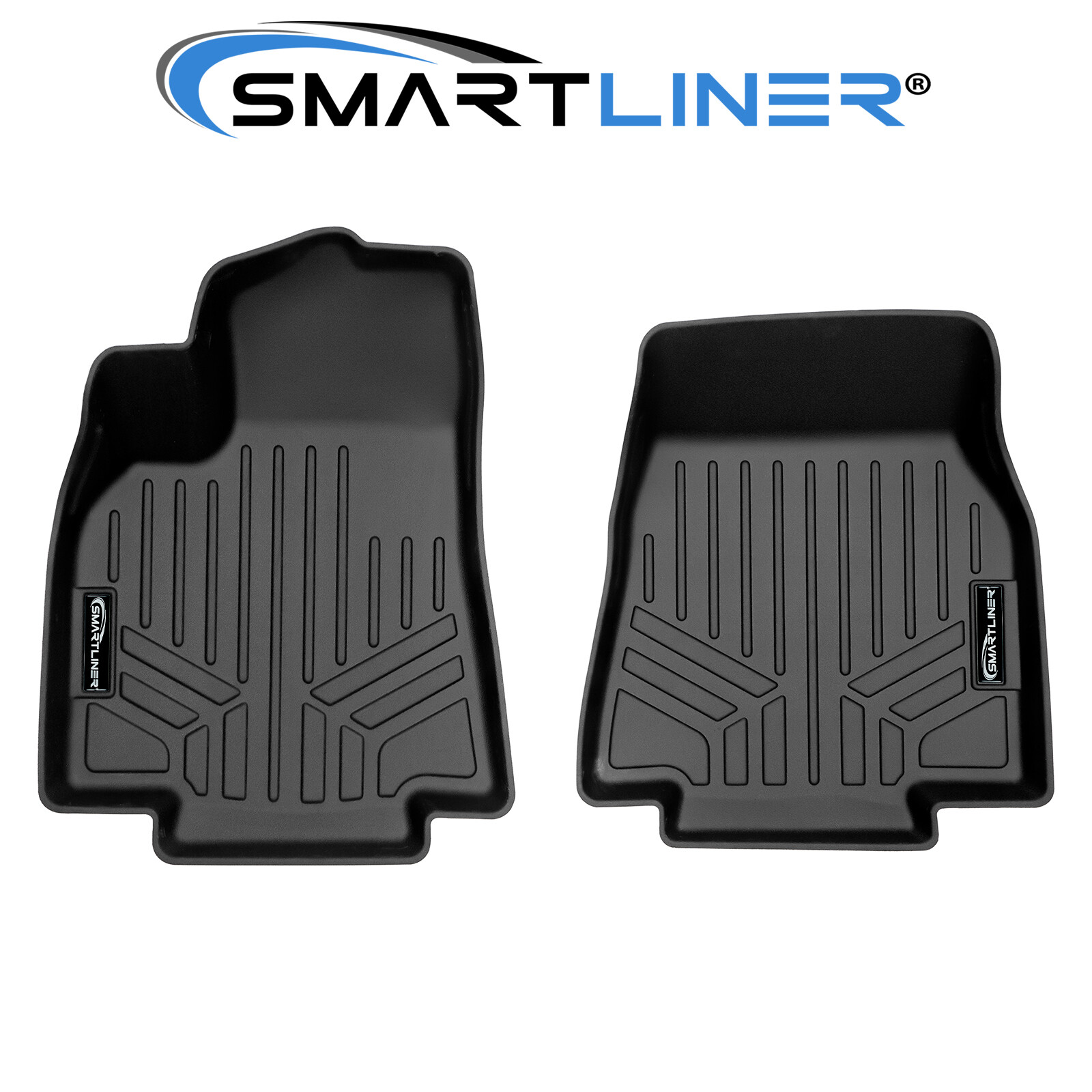 SMARTLINER Custom Fit Black 1st Row Floor Mat Liners for 2020-2022 Tesla Model Y