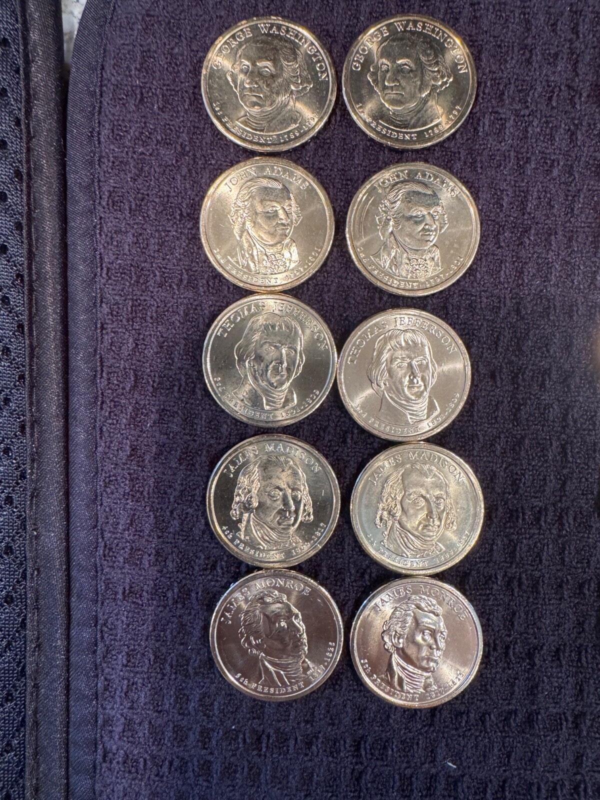 COMPLETE BU Presidential Dollar Set P&D - 80 BU Coins from US Mint Rolls