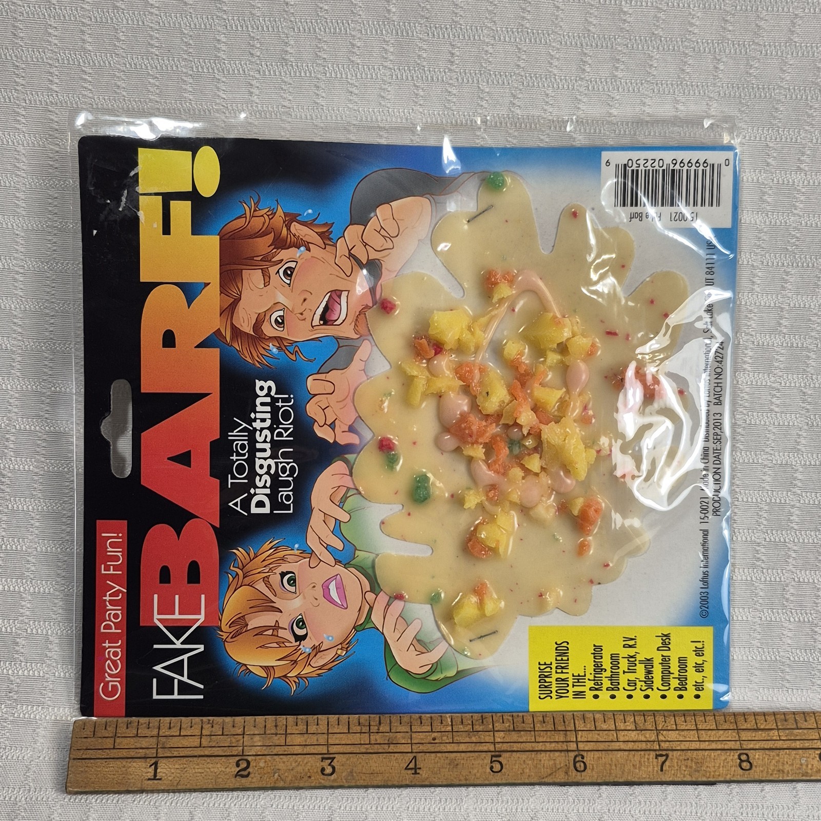 Large FAKE BARF vomit puke up chuck joke gag trick pile of throwup Peas Carrots