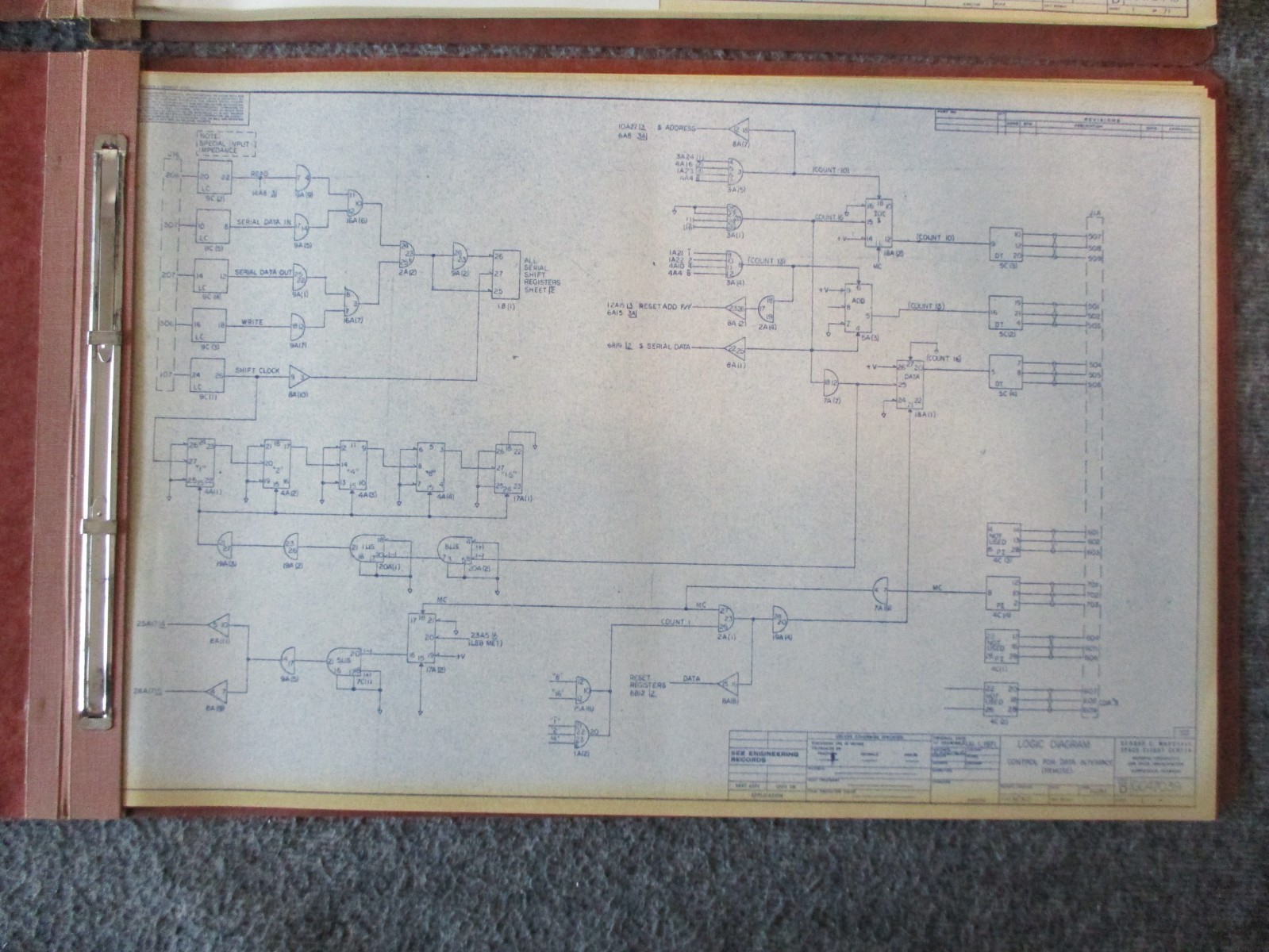 NASA MSFC SPERRY APOLLO/SKYLAB SYSTEMS CHECKOUT LAB BOOK +TECHNICAL/BLUEPRINTS)