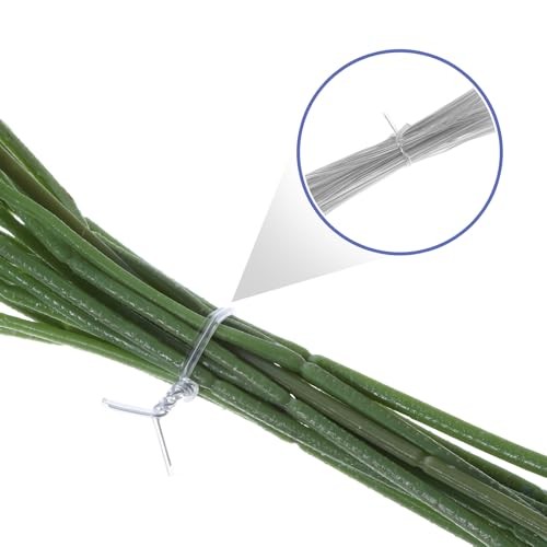 100-Piece 4-Inch Clear Metal Twist Ties for Cable and Cord