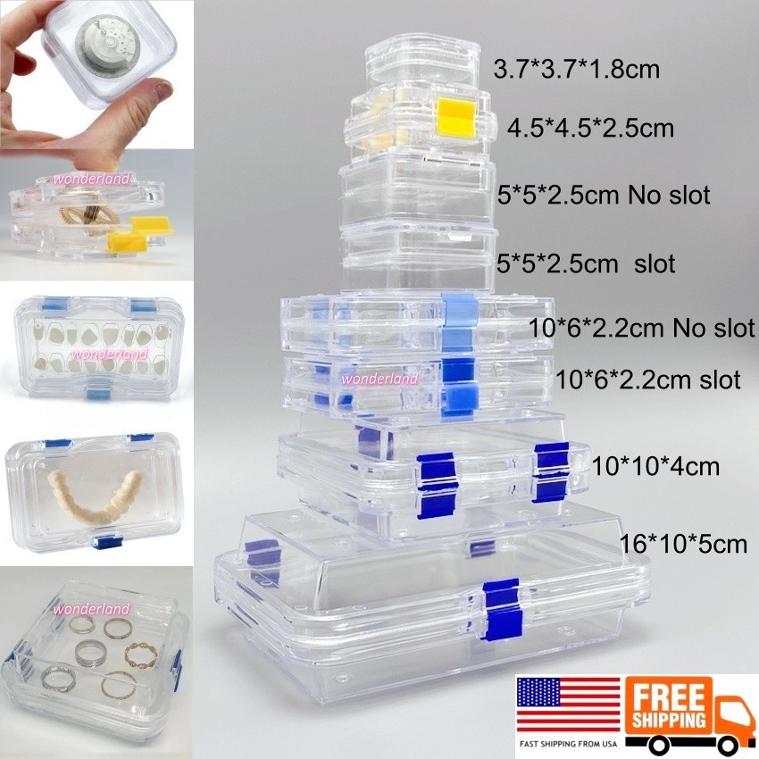 10X Dental Storage Box Veneer Boxes Membrane Jewelry Holder Crowns Cases USA