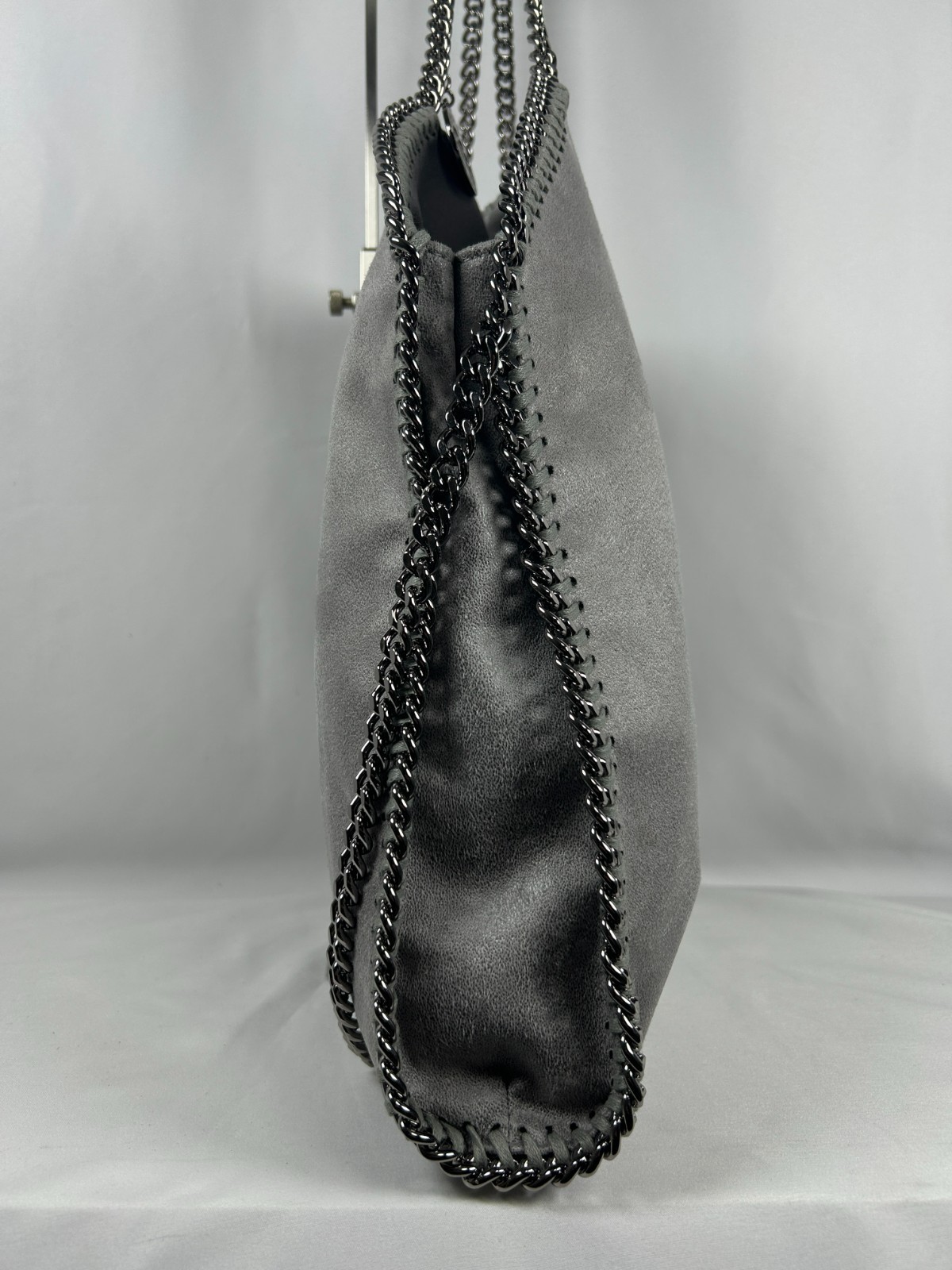Stella McCartney Falabella Fold-over Tote Shoulder Bag Dark Gray UK 128778