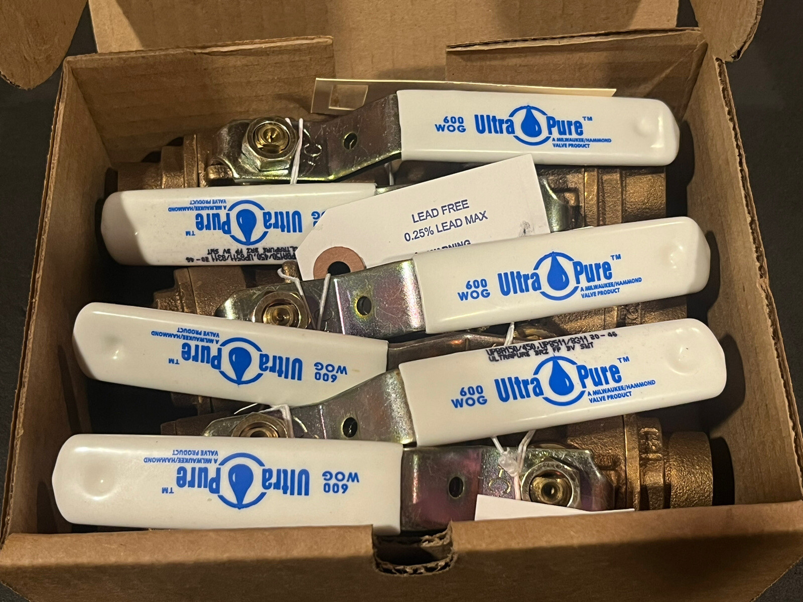 Box 6) 3/4" CxC Full-Port Lead-Free Bronze Ball Valve 600WOG 150WSP, MADE IN USA