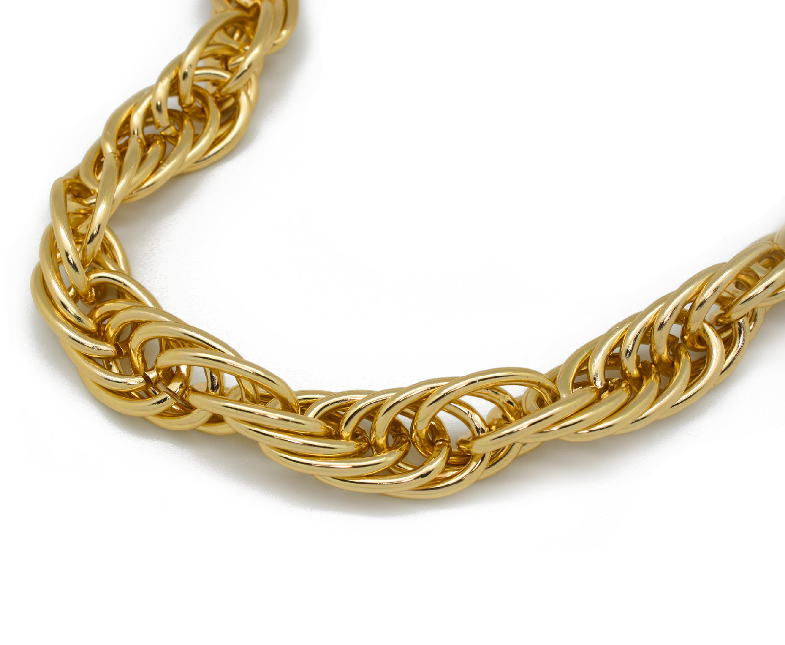 Adult 40" Heavy Rope Old School Rapper Cosplay Costume Gold Pimp Chain Bling