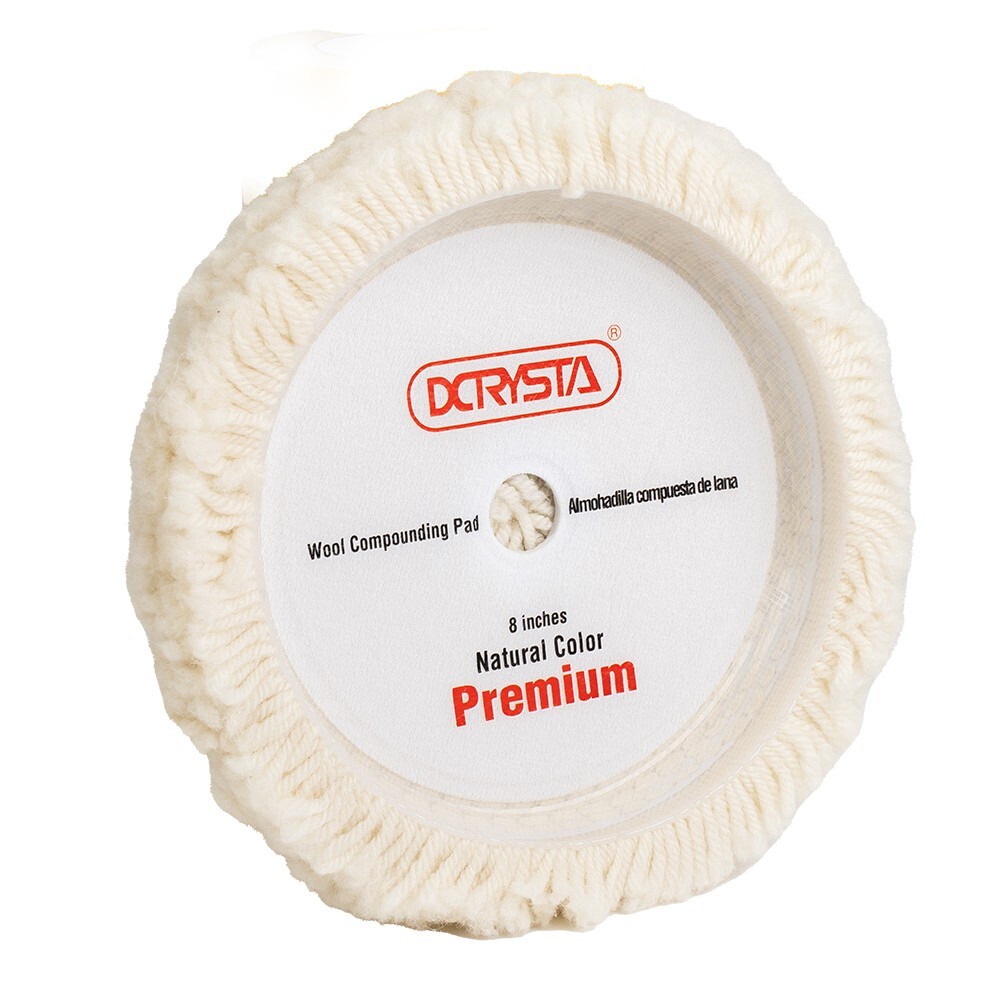 Premium Single Sided Wool Buffing Pad for Automotive Polishing 8 inches