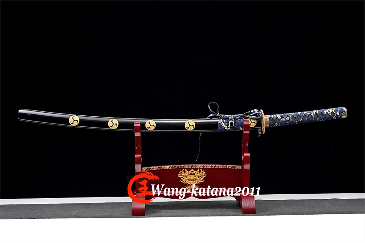 Full Tang Sharp Japanese Samurai Katana Sword T10 Clay Tempered Brass Fittings