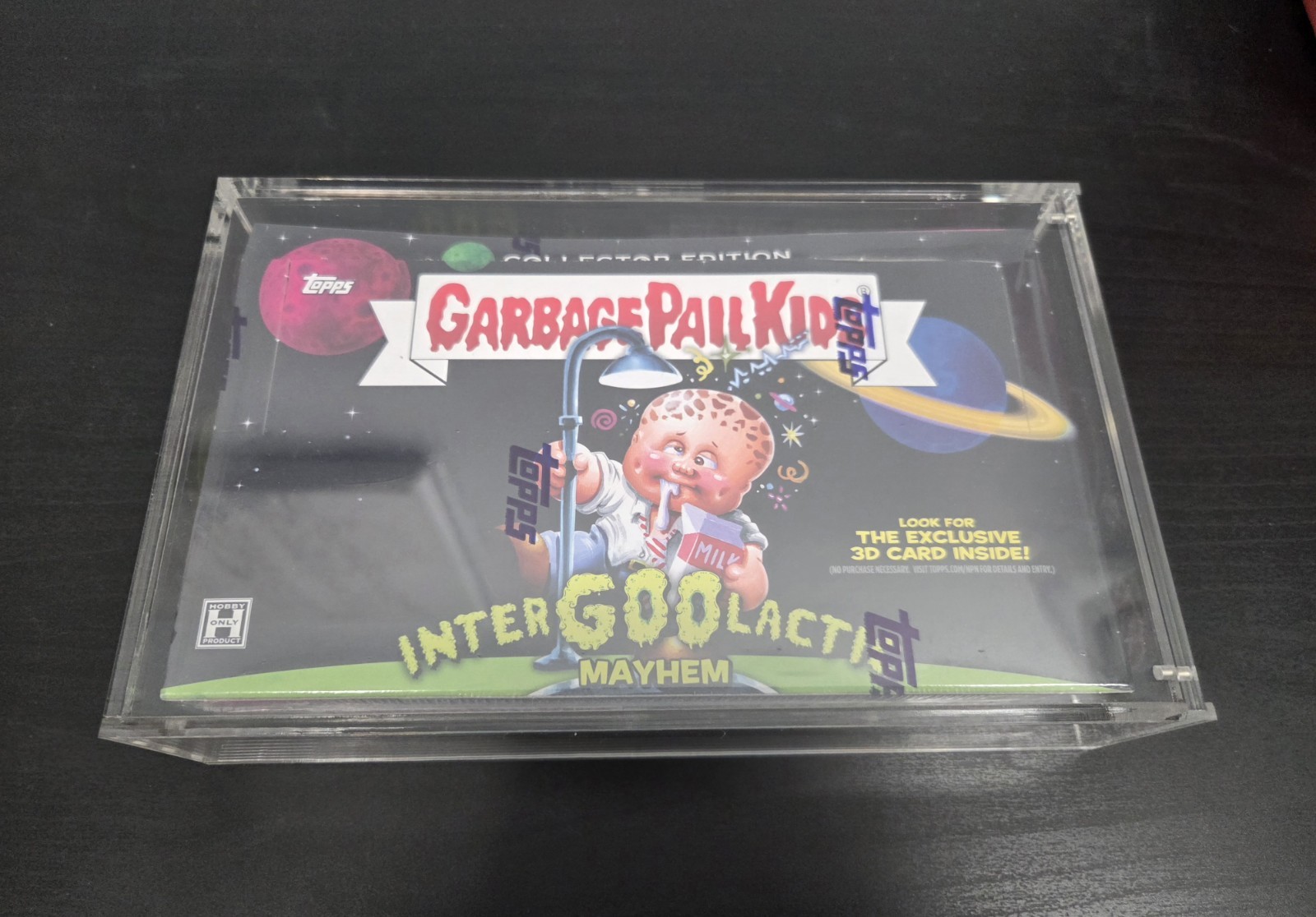 USED Garbage Pail Kids Acrylic Display Case Fits Collector Hobby Box Small Chip