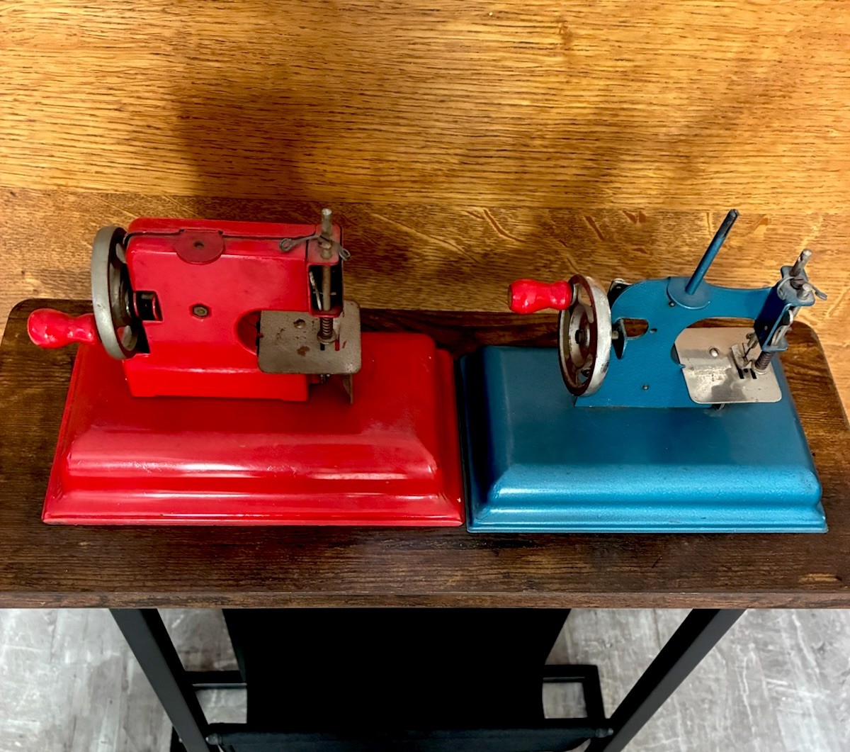 Lot Of 2 1940- 1950 Collectible Children Child Toy Sewing Machines. German Made