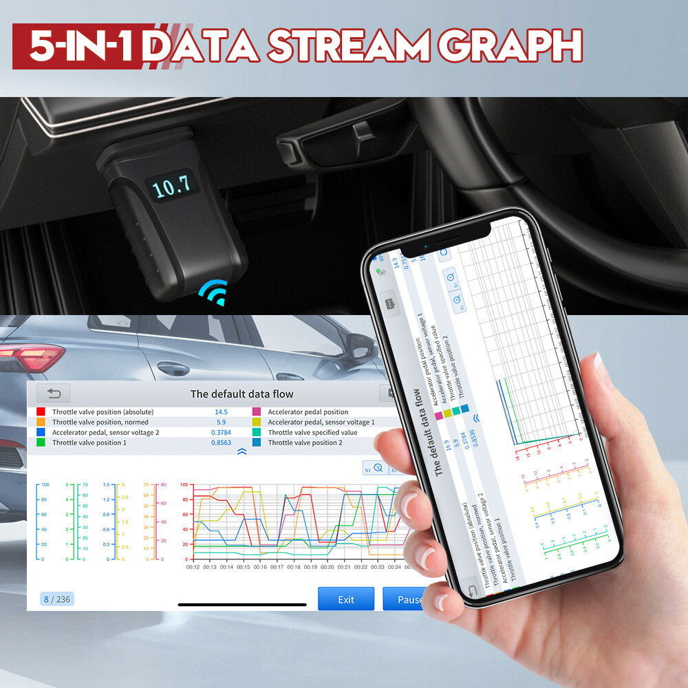 USED XTOOL A30M Bluetooth OBD2 Diagnostic Scanner Bi-Directional Code Reader