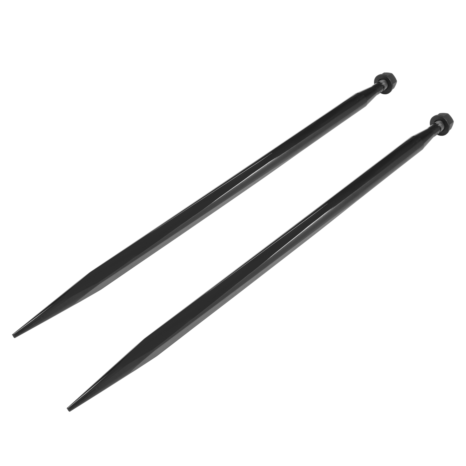 2PCS 49" Square Hay Spike Bale Spear Quick Attach Fork For Tractor Loader Bobcat