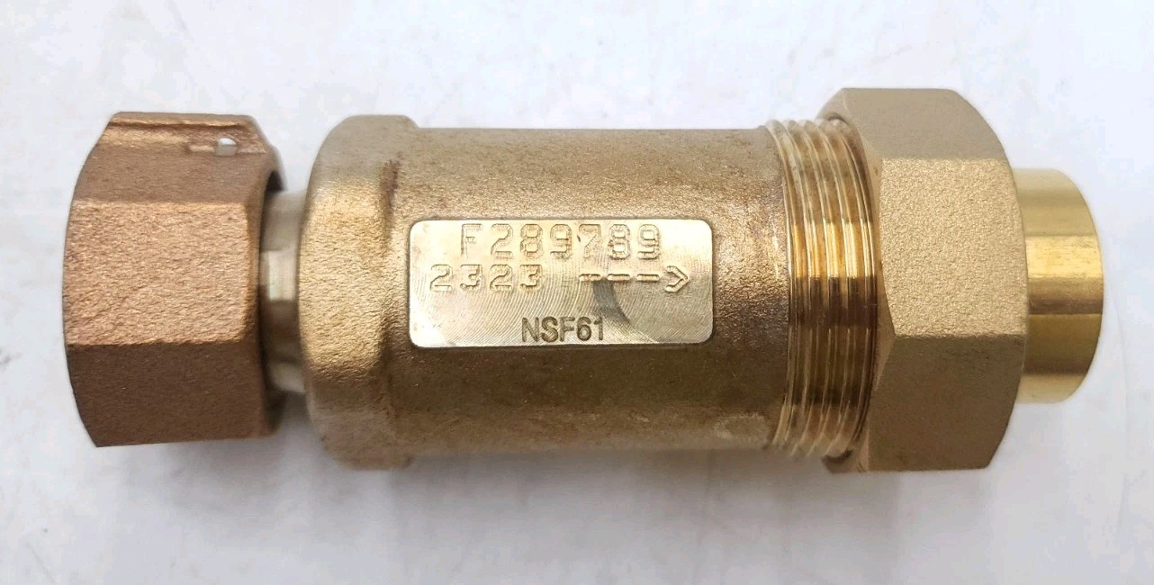 Zurn Wilkins 1UFMX34UF-700XL Dual Check Valve Outlet 3/4" FNPT / Inlet 1" FMTC