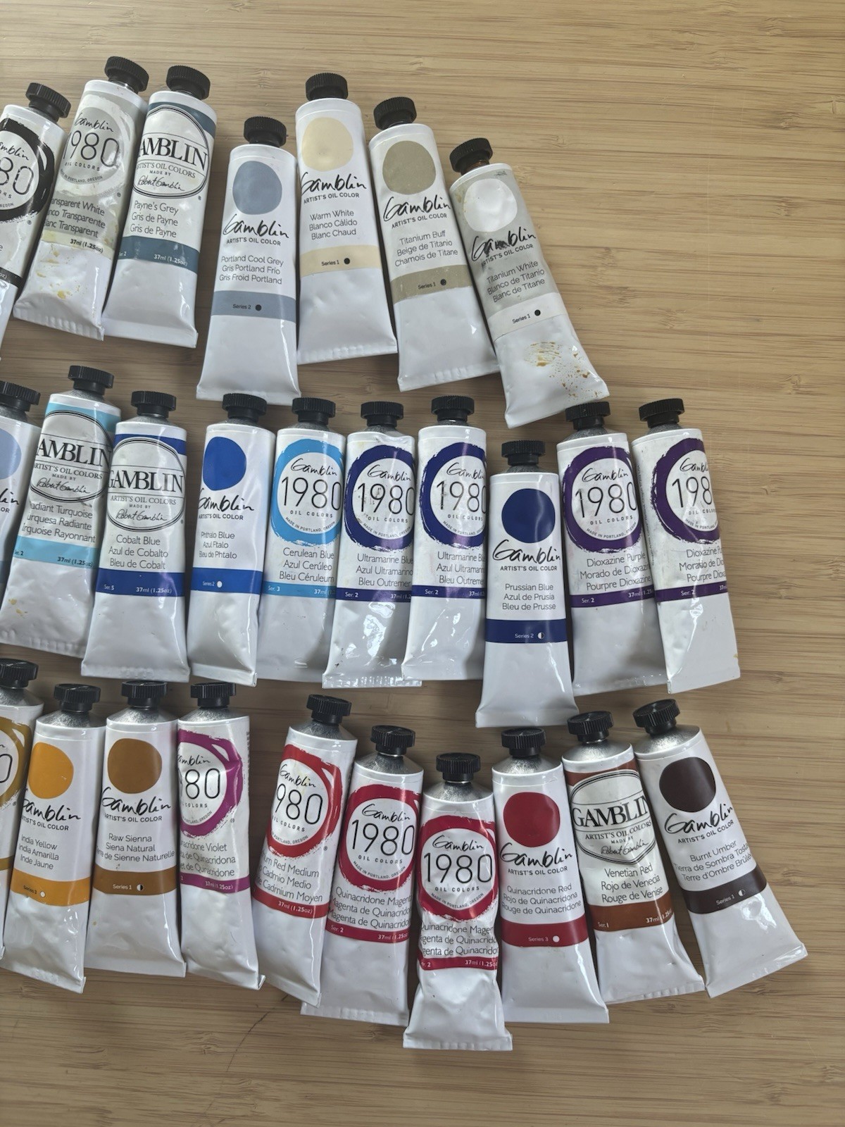 Gamblin Artist’s Oil Colors Paints + Gamblin 1980 Colors 35 NEW!!