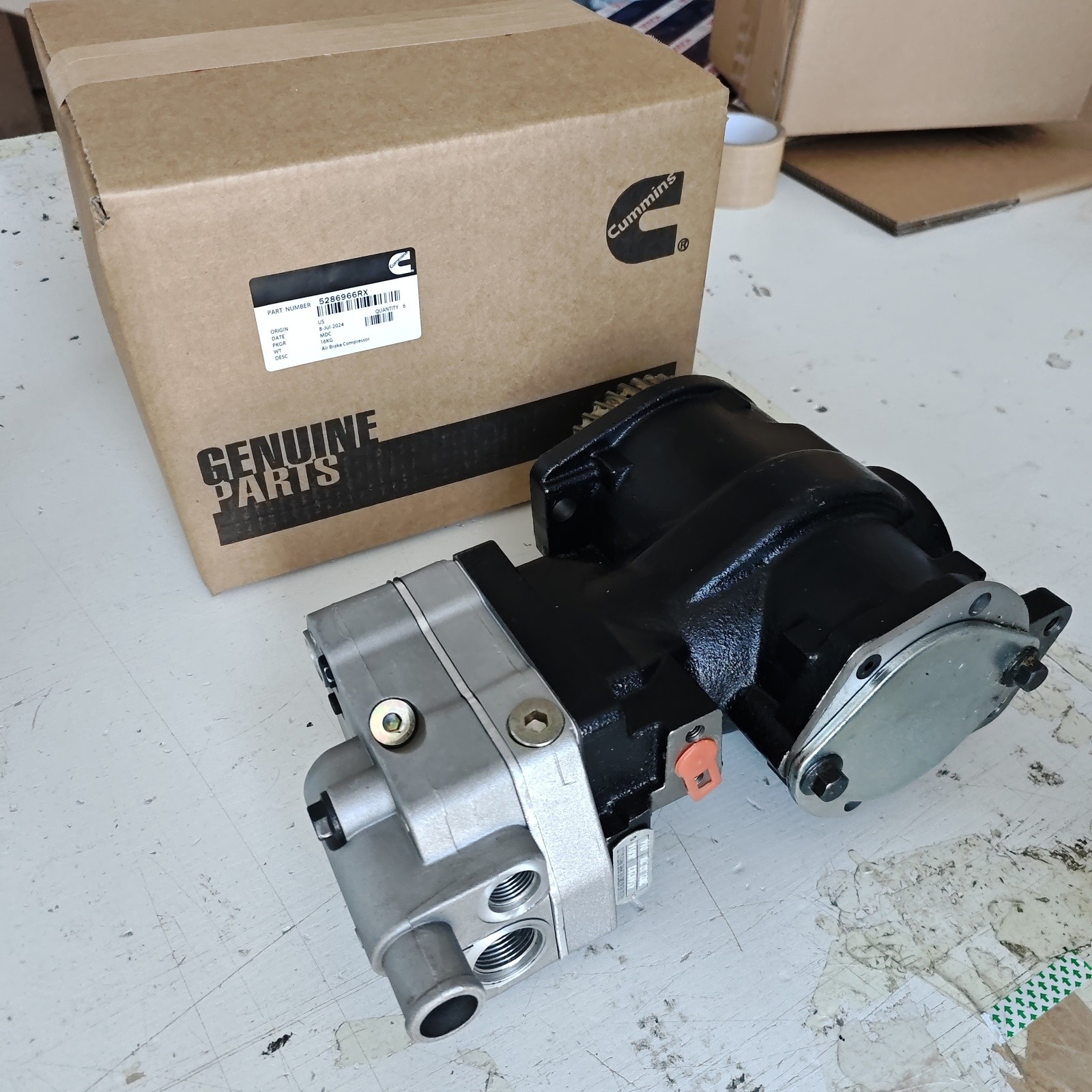 Cummins 5286966RX Air Brake Compressor for 6BT 6BT5.9 Engine 4946293