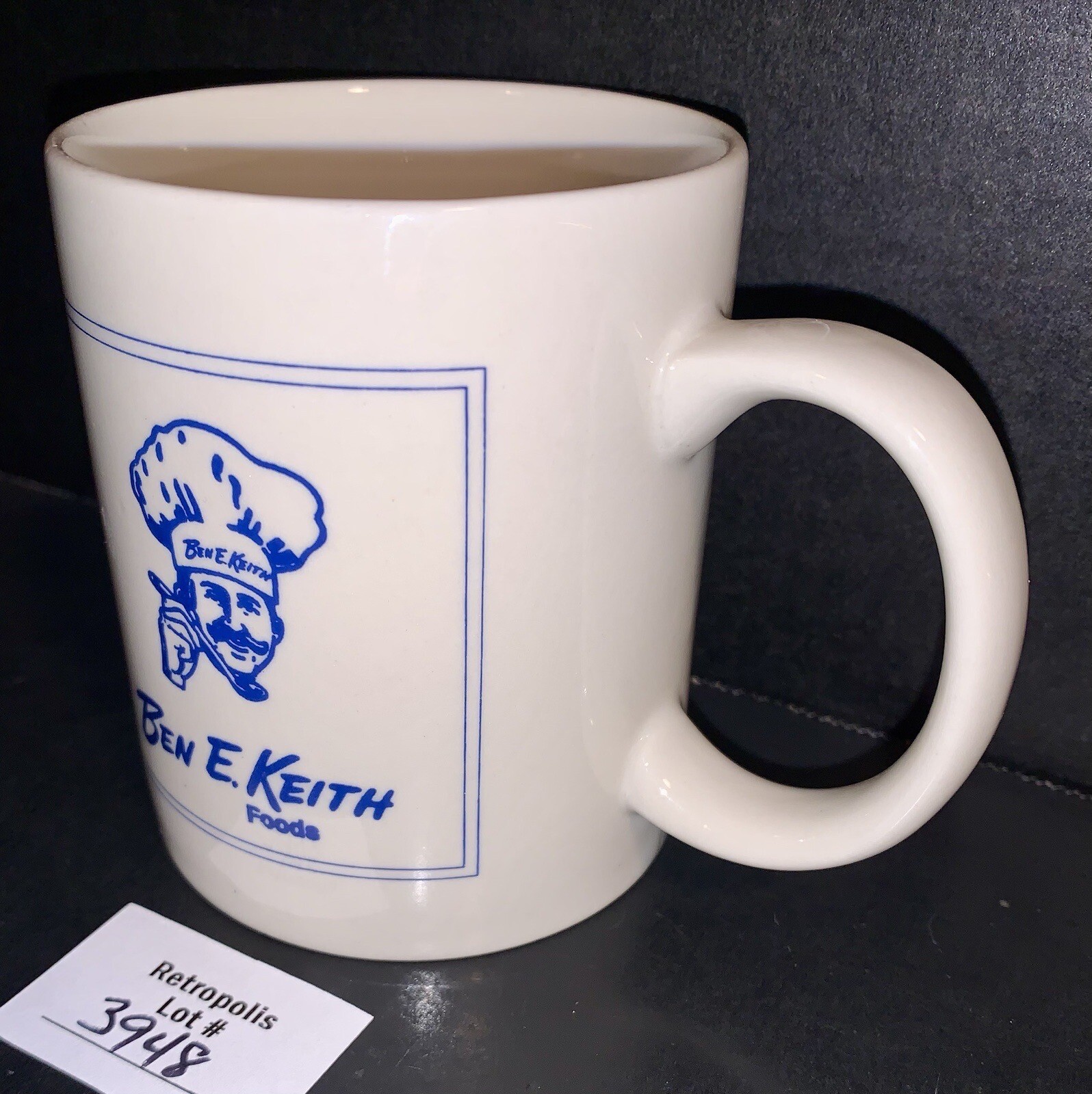 Ben E Keith Foods Chef Ceramic Coffee Mug Vintage
